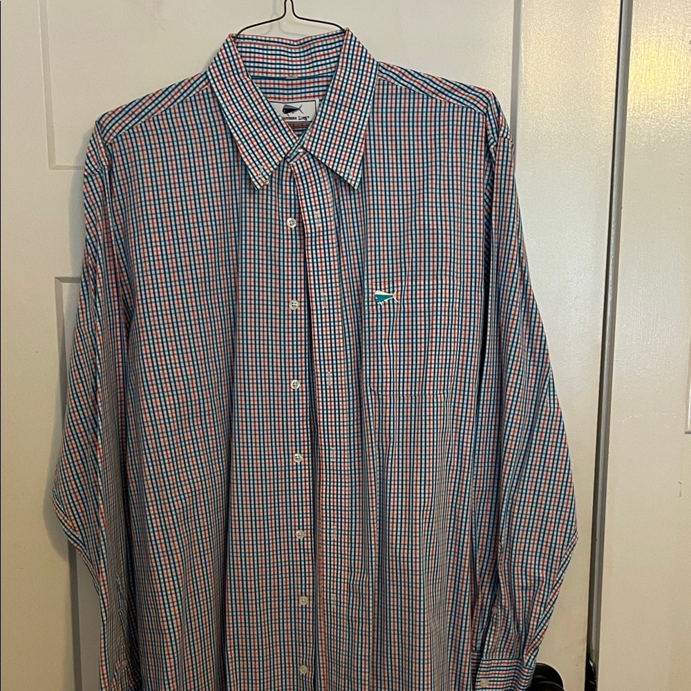 Classic Checkered Button-Down Shirt - Blue And Red - image 1